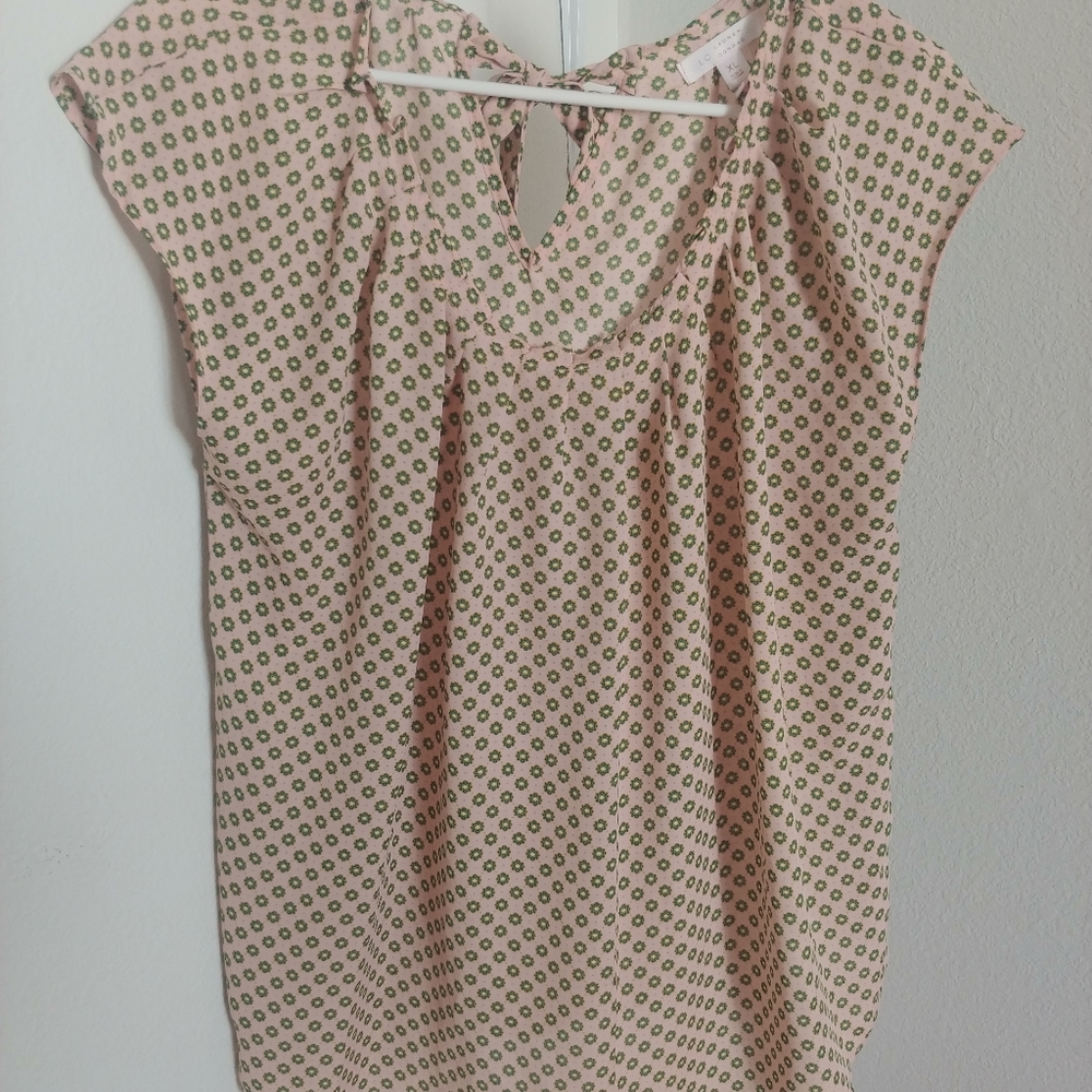 Lauren Conrad Pleated Neckline Top